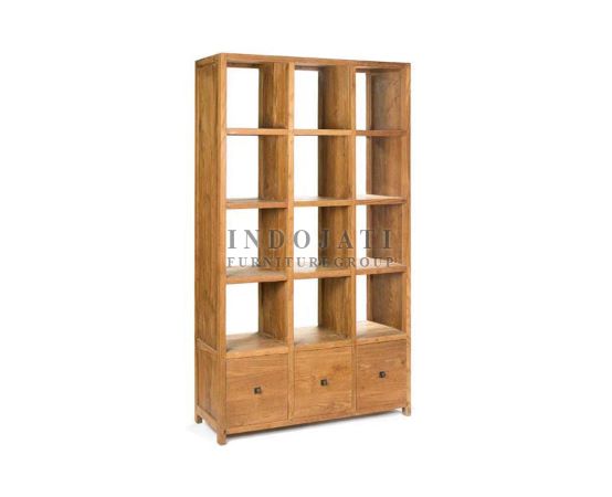 Teak Wood Modern Bookcase