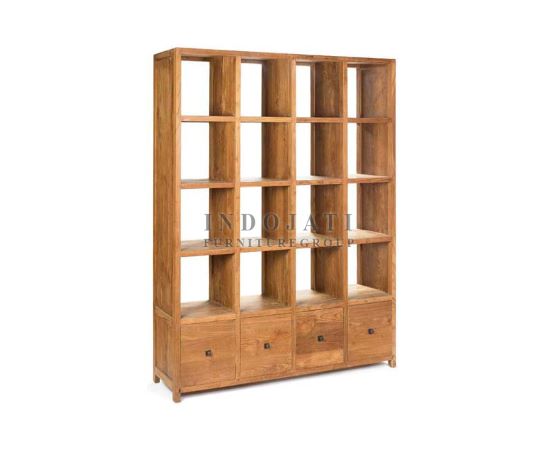 Teak Wood Bookcase Modern Design