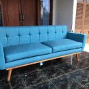 Sofa Retro 2 Seater Warna Biru