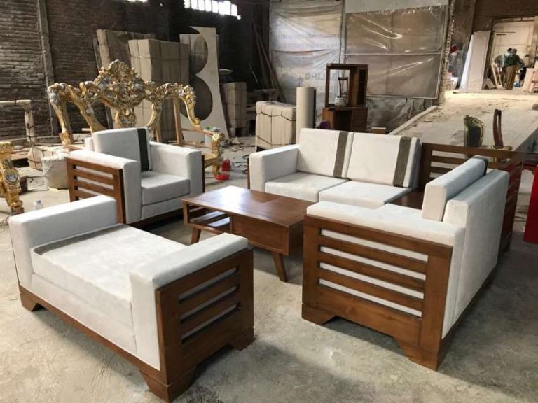 Set Sofa Jati Minimalis Mewah INDO JATI FURNITURE JEPARA