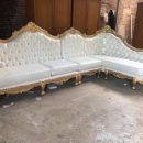 Sofa Sudut Mewah Klasik Gold