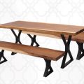 Suar Wood Dining Table With Iron